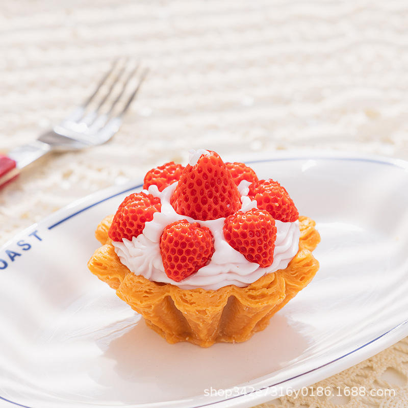 Strawberry egg tart lime basil