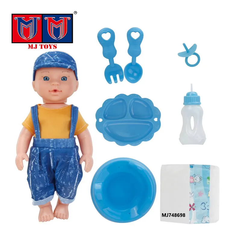 Atacado New Toy Fat Children 12 inch water pee doll com acessórios blow bottle body Reborn Doll Baby Toys