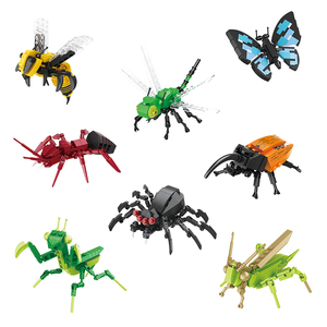 8 in 1 çocuk eğitim araya böcek oyuncak kelebek Mantis Beetle yusufçuk dünya yapı taşları Set böcekler - Product Image 1