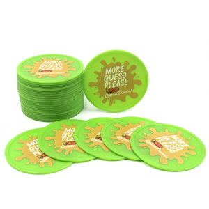 定制杯垫圆形餐桌垫可重复使用硅胶茶垫，带定制标志 - Product Image 6