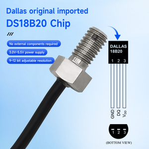 Termistor DS18B20 NTC Sensor de temperatura ambiente de 1m para mediciones precisas - Product Image 3
