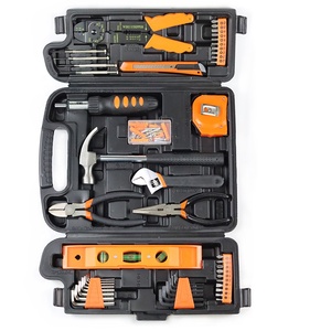 ชุดกล่องเครื่องมือ DIY พร้อมกล่องเป่าพลาสติกสำหรับบำรุงรักษาทั่วไป129ชิ้นสำหรับใช้ในบ้าน - Product Image 1