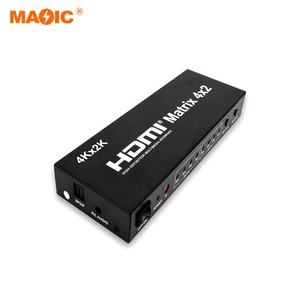 4x2 <strong>Hdmi</strong> <strong>Matrix</strong> Switch Splitter With Spdif IR Remote and L/r 3.5mm Support Hdcp 1.3 ARC Dol-by 4k <strong>HDMI</strong> <strong>Matrix</strong> Switcher - Product Image 2