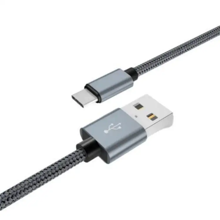 Cable de carga rápida QC3.0 trenzado de nailon corto de 20CM para Samsung Galaxy S10 S9 S8 Plus Note y otros dispositivos tipo C