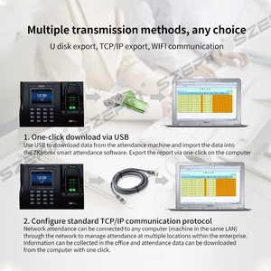 ZK TECO <span class=keywords><strong>U560</strong></span> hệ thống chấm công sinh trắc học Máy quét dấu vân tay Máy chấm công thời gian đồng hồ vân tay Wifi - Product Image 5