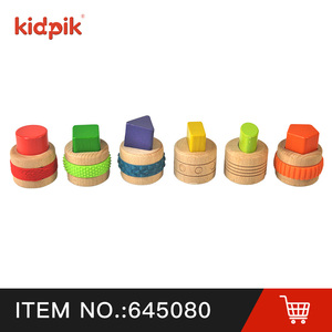 Latest Sensory Toys Early Education Colourful Block Toy Kid Touch Geometric <strong>Shape</strong> <strong>Sorting</strong> Matching Games Blocks for Children - Product Image 5