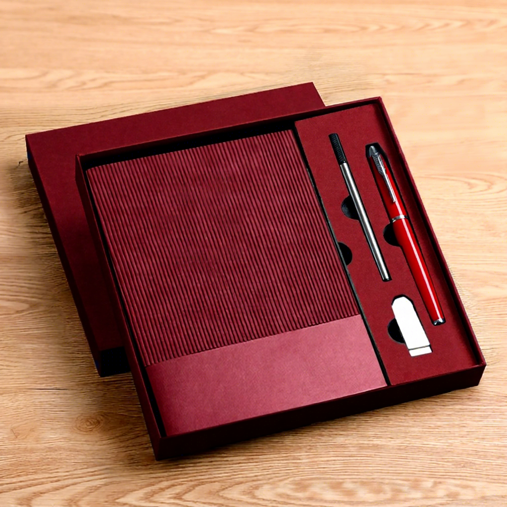 Stylo rouge + recharge stylo + clé usb