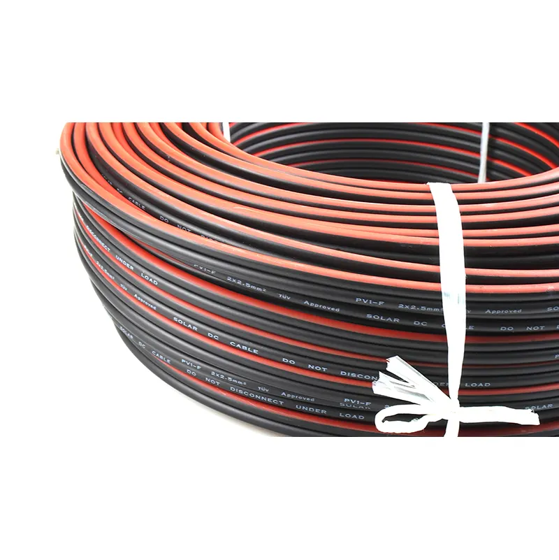 PNTECH alta calidad negro rojo MultiCore batería de doble núcleo 62930 IEC131 2x6.0mm2 DC PV cobre eléctrico DC solar fecha cable