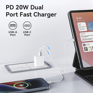 ที่ชาร์จโทรศัพท์มือถือ20W 15A 1.3A 12V ที่ชาร์จ1.67A เร็วสำหรับพอร์ต A + C คู่สำหรับเครื่องชาร์จแอปเปิ้ล20W ของแท้ - Product Image 4