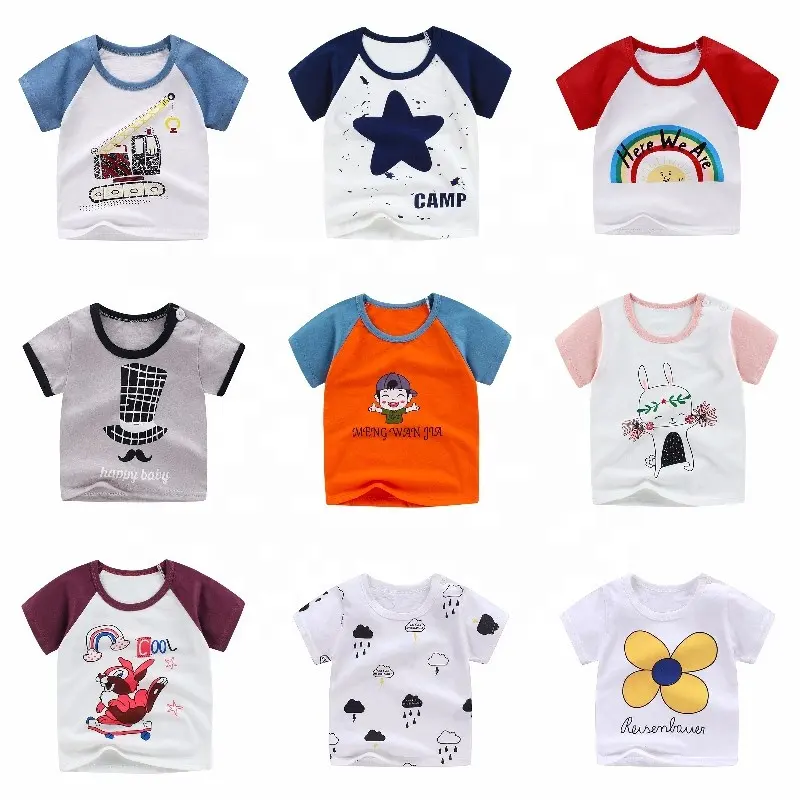 New arrival stylish children clothes t shirt wholesale 100% cotton custom print t shirt For children baby boys & girls tshirts