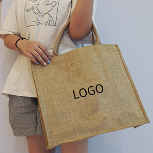 Tùy Chỉnh In Sinh Thái Thân Thiện Với Bán Buôn Đay Túi Chắp Vá Vải Cotton Linen Đay Vải Bố Túi Đay Túi Tote - Product Image 3