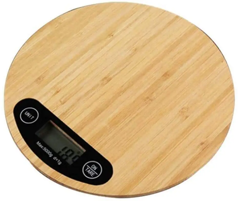 Digit Electron Household Scale Weight Measuring Battery Round Kitchen 5kg/11lb Digital Display 5kg Hand Food Scale 15kgs CE Rohs