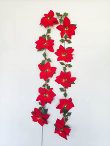 Yüksek kalite kırmızı çiçek dize ışıkları ile yeni noel kapalı ve açık ev dekor pilli şerit LED ışıklar - Product Image 4
