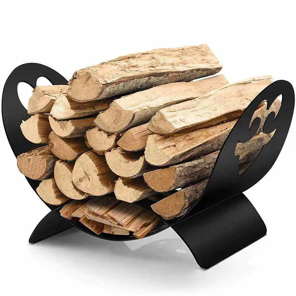 Portabagagli per legna da ardere personalizzato per interni esterni in legno portabagagli per caminetto pesante