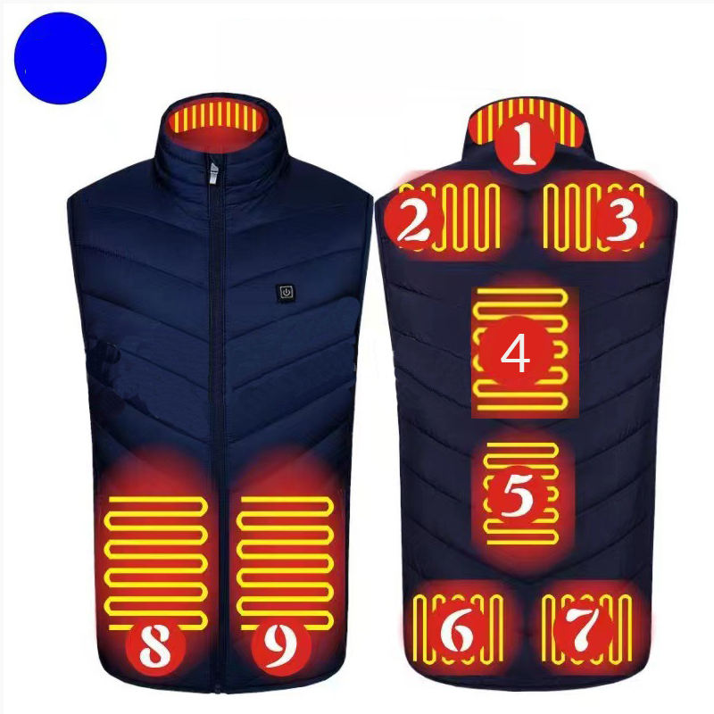 Bleu Contrôle unique 9 zones