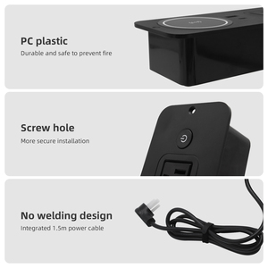 Enchufe de escritorio multifuncional para teléfono móvil con carga inalámbrica y carga USB - Product Image 6