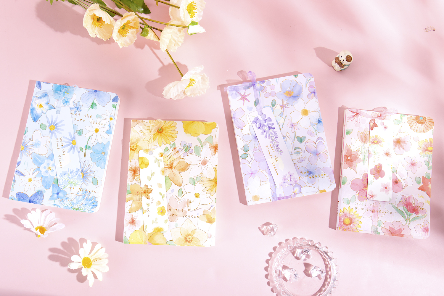 Pink, Blue, Yellow, Purple