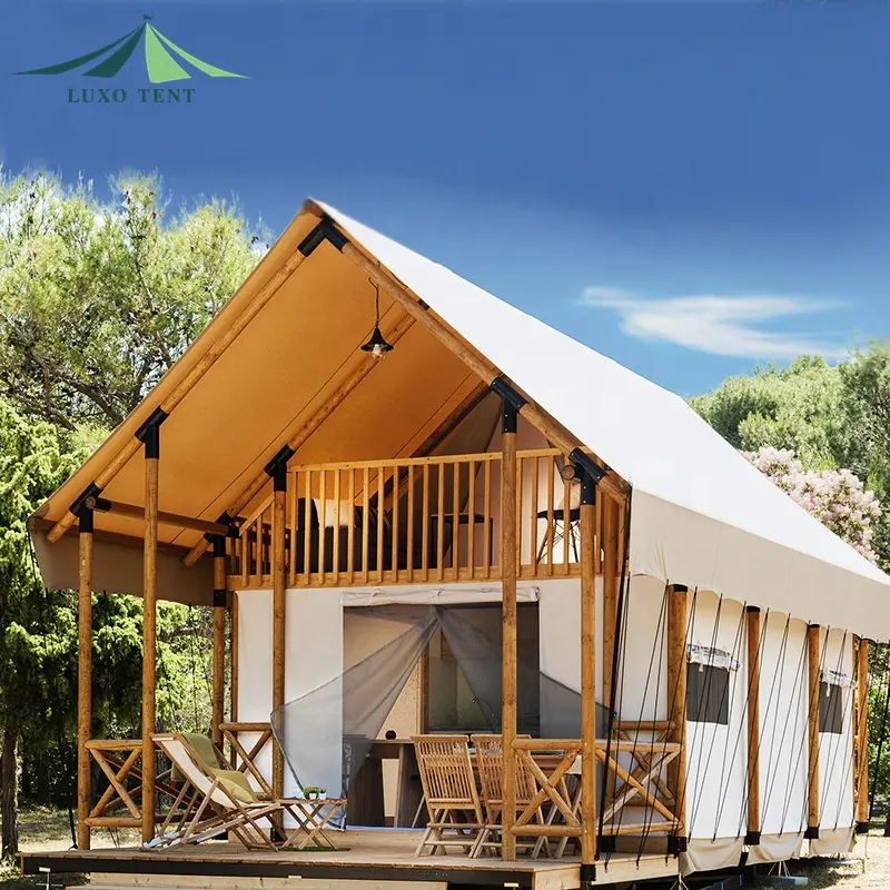 LUXO ZELT Luxus Wüste Camping Glamping Leinwand Safari House Shaped Resort Zelthaus