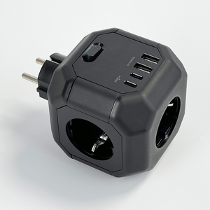 Presa 8-in-1 cubo di potenza 4 porta di ricarica USB 4 vie di estensione Multi Socket con interruttore adattatore da viaggio 4000W - Product Image 1