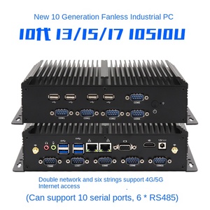 Fanless Industrial <strong>Computer</strong> I7-10510U <strong>Embedded</strong> Mini PC with Dual LAN Multiple Serial Ports I3/i5 Options Available