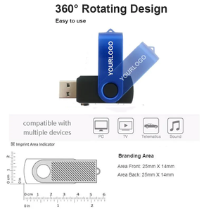 高品質カスタムロゴUSB3.0スティックペンドライブ8GB容量USBフラッシュメモリ、カードスタイル、ボックスパッキング付き - Product Image 2