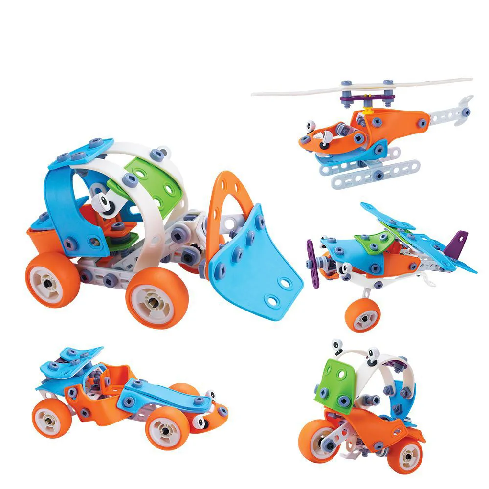 STEM Building Toys Assemble Puzzle Aircraft Flexible Construction Toys Set Educational DIY Plastic Building Block Toy For Kids