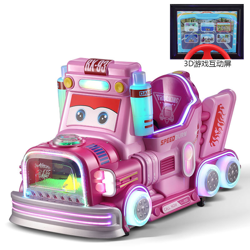 Pantalla de juego 3D rosa