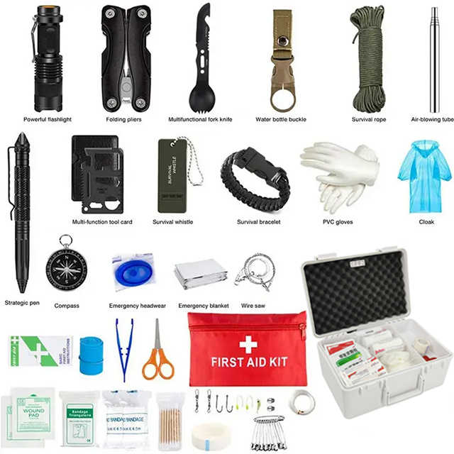 Factory Customization Outdoor First Aid Kit Camping Accessories Outdoor Medical Kit Gear Survival Kit