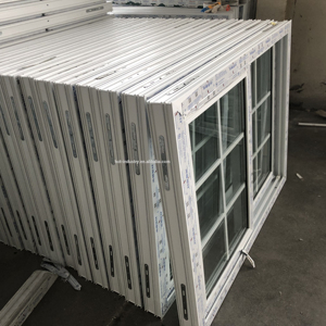 אטום לרעש אטום לרוח הוריקן זכוכית UPVC חלונות יחיד עם זיגוג כפול ויניל הזזה <span class=keywords><strong>PVC</strong></span> חלונות - Product Image 1