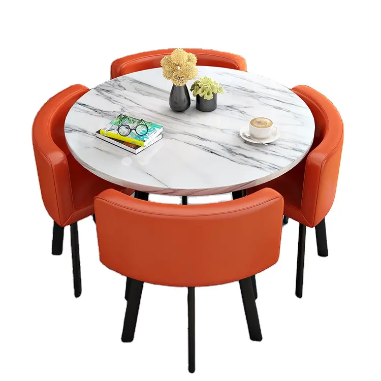 XY лучшие круглые столы для мероприятий, для вечеринок, металлические ножки для стола, деревянные, 4 места, обеденный стол и стул, набор для Северного ресторана, кафе