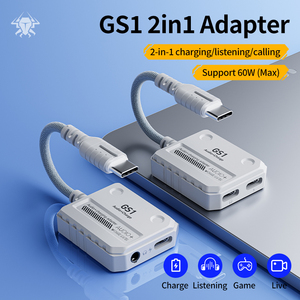 PLEXTONE USB C to 3.5mm Headphone Charger <strong>Adapter</strong> <strong>2</strong> in <strong>1</strong> Type C to Aux <strong>Audio</strong> <strong>Adapter</strong> with PD 60W Fast Charging for Phone I .Pad - Product Image 2