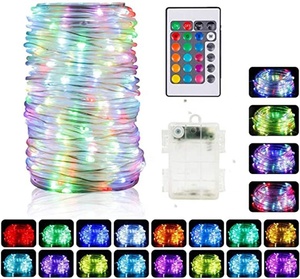 5m 50 LED Battery Rope <strong>Lights</strong> <strong>String</strong> Outdoor 16 Multicolor Changing With <strong>Remote</strong> Waterproof <strong>Timer</strong> 4 Modes Fairy Rope <strong>String</strong> <strong>Light</strong> - Product Image 1