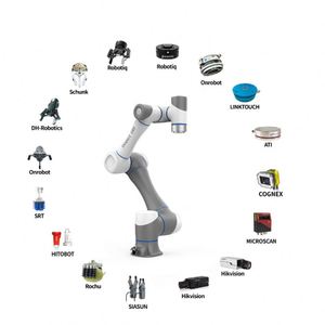 Materiale CHRT braccio robotico industriale collaborativo Dobot Robot CR5 con pinza OnRobot per il carico e lo scarico In fabbrica