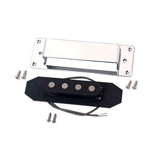 กีตาร์เบสไฟฟ้า Alnico 5แม่เหล็กอะไหล่รถกระบะแบบขดลวดเดี่ยวสำหรับกีตาร์เบส4สายโครเมี่ยม - Product Image 5