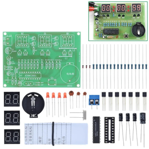 DIY <strong>Kits</strong> AT89C2051 Electronic Clock Digital Tube LED Display Suite Electronic Module Parts and Components DC 9V - 12V - Product Image 4