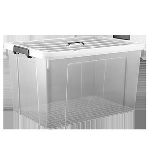 Large Comforter Storage Box Plastic <strong>Rectangular</strong> Storage Bin Clothes Storage <strong>Containers</strong> <strong>with</strong> <strong>Lids</strong> - Product Image 1
