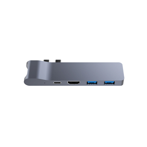 Colorii-concentrador de red USB tipo C de aluminio, adaptador multifunción 5 en 1 con puerto Lan Gigabit, hdmi para Macbook Pro Air, DC5, 3 0