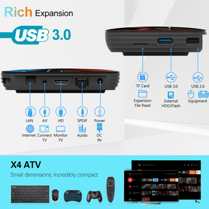 Vontar X4安卓tv11智能Amlogic S905X4支持谷歌语音输入4K @ 60fps AV1 1000M电视盒全地形车 - Product Image 2