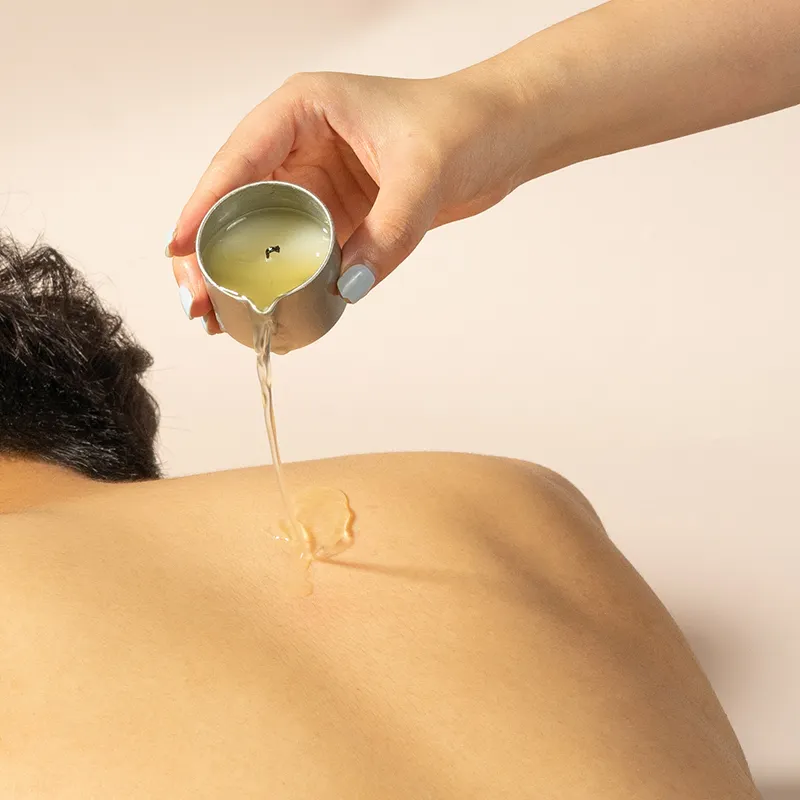 wholesale luxury custom vegan sex wax body massage oil scented massage candles