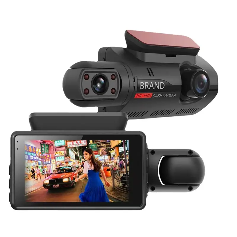 Videoregistratore per auto a 2 lenti HD1080P Dash Cam Car Black Box 3.0 pollici IPS Camera recorder visione notturna G-sensor registrazione in Loop Dvr