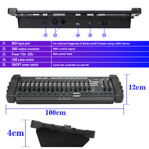 VALAVA Black <strong>MIDI</strong> Operator 384 Channel Light <strong>DMX</strong> <strong>Controller</strong> - Product Image 4