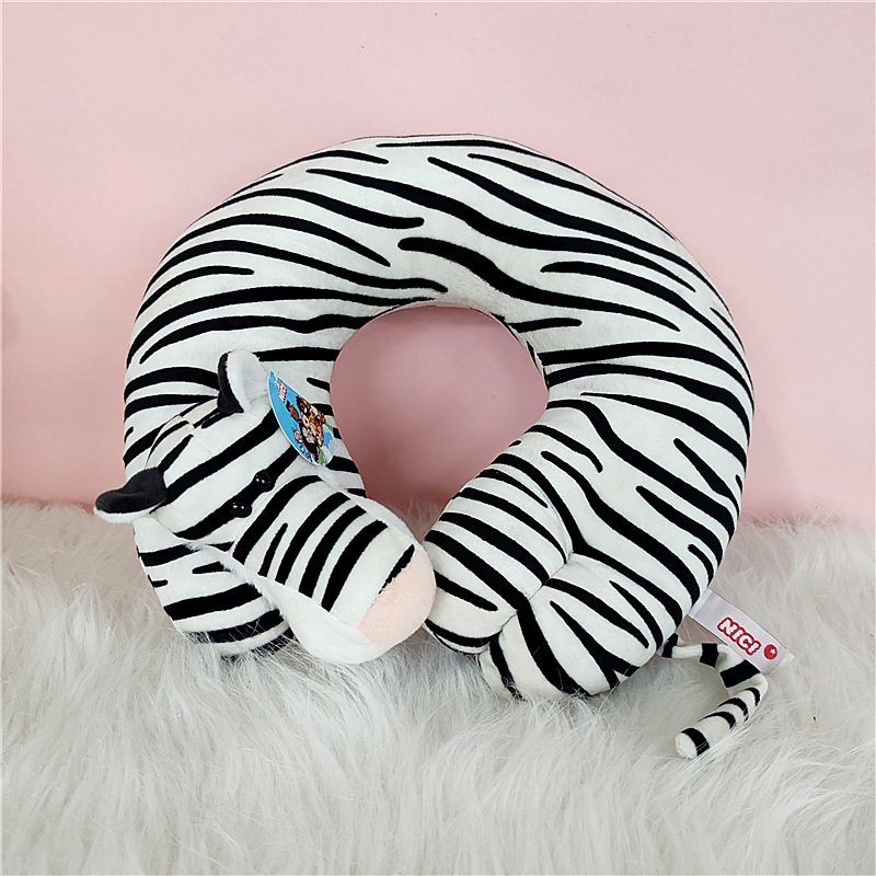White tiger U-shaped pillow