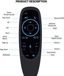 G10S Pro TVリモコン2.4Gワイヤレス音声ブルートゥース5.0デュアルモードLEDタイプホワイトホームユースボックス空挺Androidライト - Product Image 4