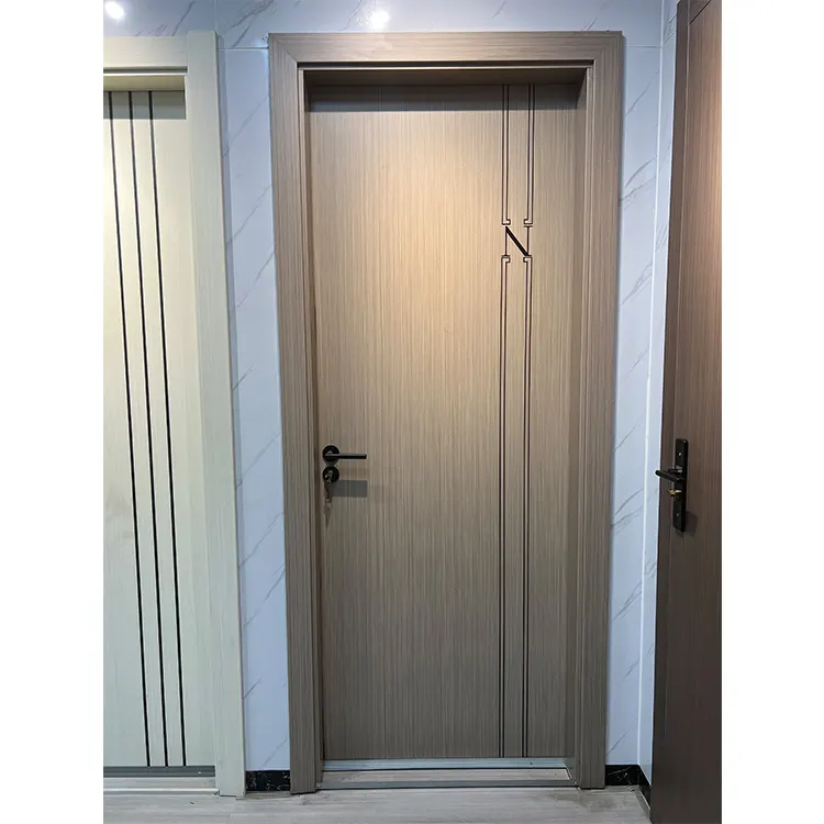 Moderno stile cinese interno porta in legno con vetro e acciaio materiale finito isolamento acustico superficiale per Hotel appartamento