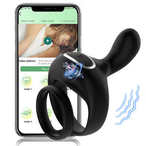 Adult APP Fernbedienung Paar Penis ring Spielzeug Vibrator Cockring Verzögerung Ejakulation Sexspielzeug für den Menschen - Product Image 6
