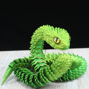 Yixuan 3D impresión completa articulación dinámica Viper simulación animal escritorio pantalla regalo puesto explosivo modelo de juguete para niños - Product Image 5