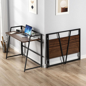 Mesa dobrável de mesa metálica, mesa de escrita de metal para escritório e casa