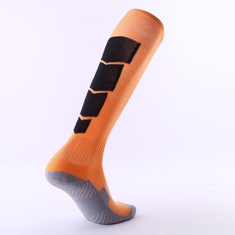 Orange black-football sports socks