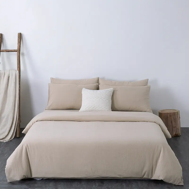 Homestay-sábana de algodón puro con edredón, edredón de cama Queen, conjunto de ropa de cama orgánica para bebé