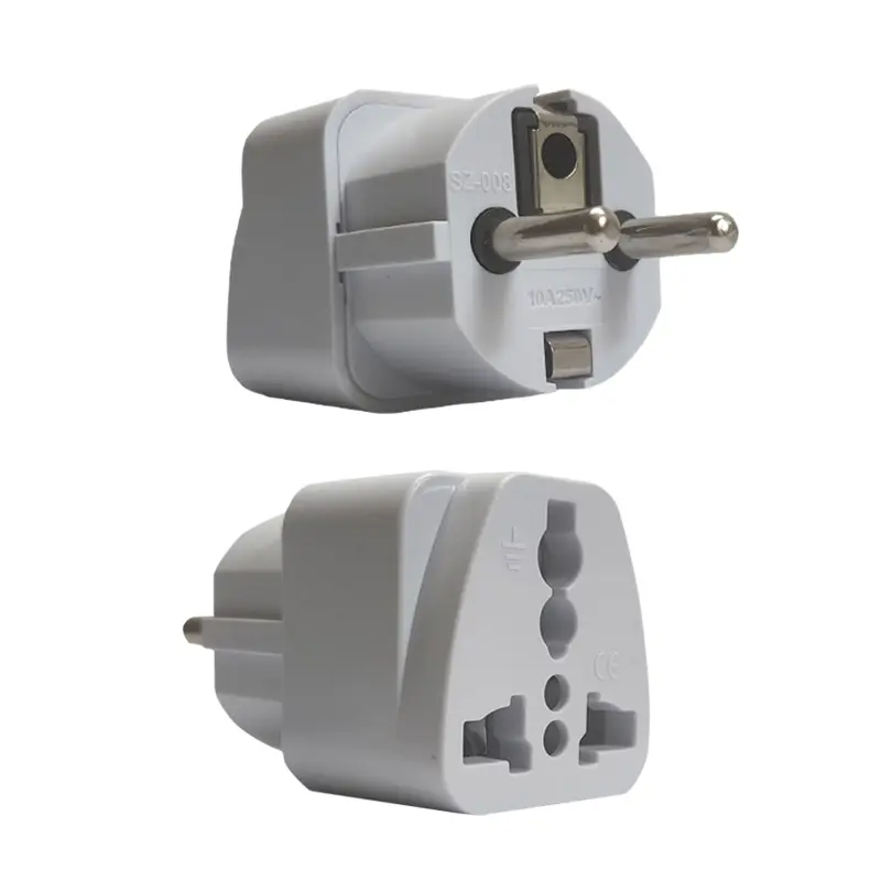 Eu Plug To US UK Universal Power Plug Adapter, South Korea Israel Brazil Travel Socket Converter Charger ,us To Eu Adapter